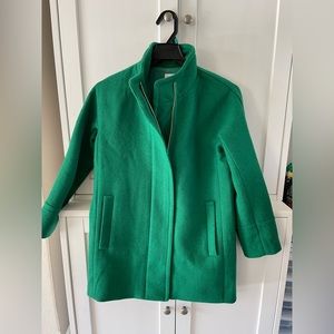 J Crew City Coat, Size 6 petite. New with tags, never worn. Green/Meadow color